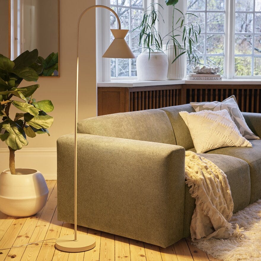 Aneta Lighting CONI Gulvlampe H162 cm i Beige/natur