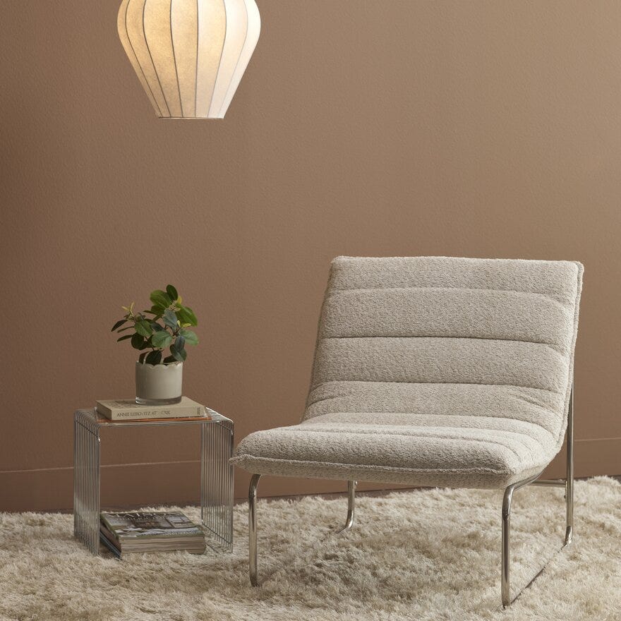 LORETTO Loungestol i Beige/natur