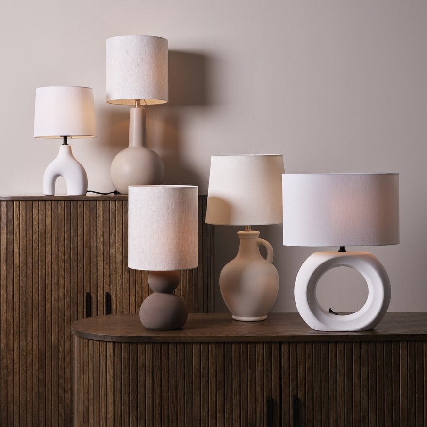 ELEANA Bordlampe H73.5 cm i Brun