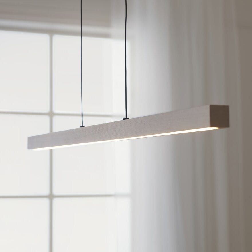 Aneta Lighting LINEA Taklampe L100cm cm i Beige/natur