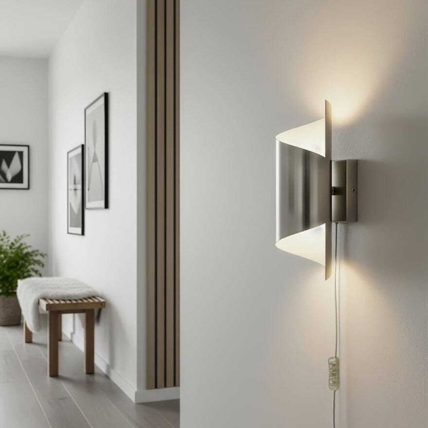 Aneta Lighting LUCILE Vegglampe H27 cm i Grå
