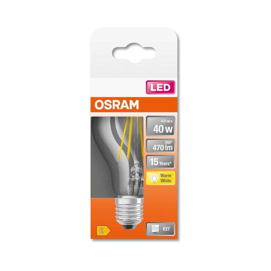 OSRAM LED lyspære i Klar