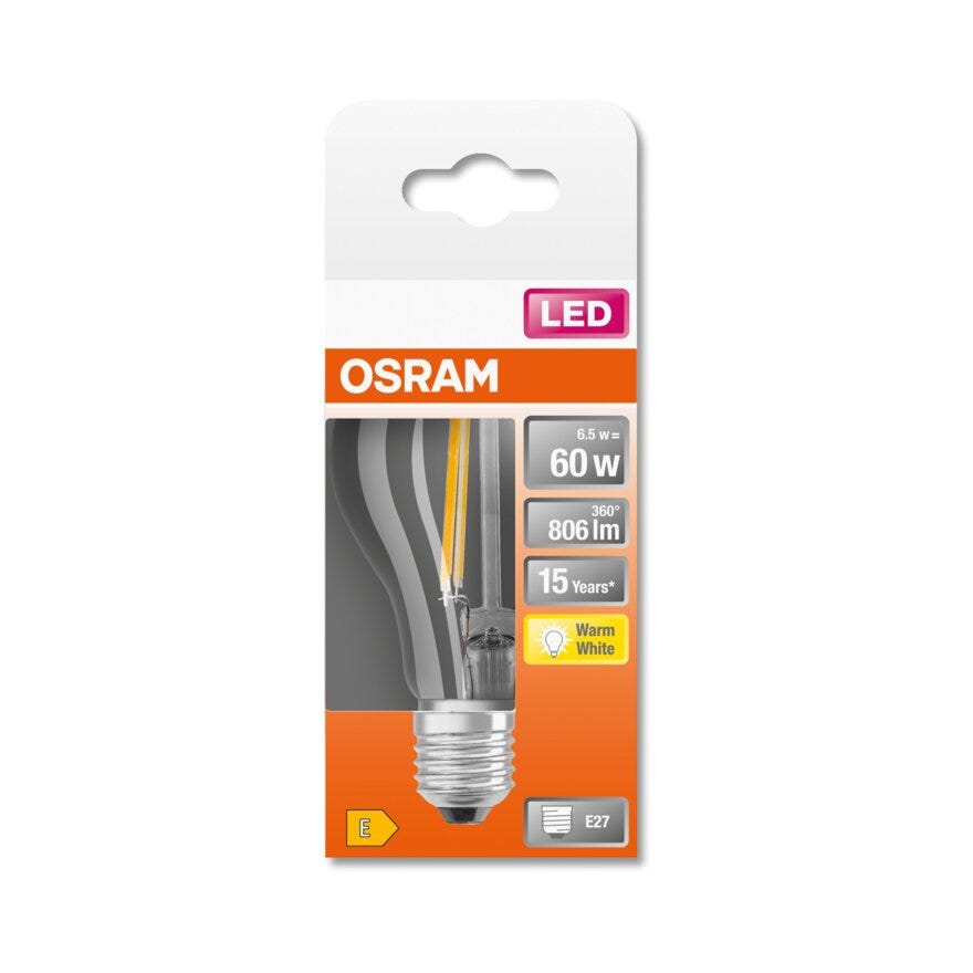 OSRAM LED lyspære i Klar