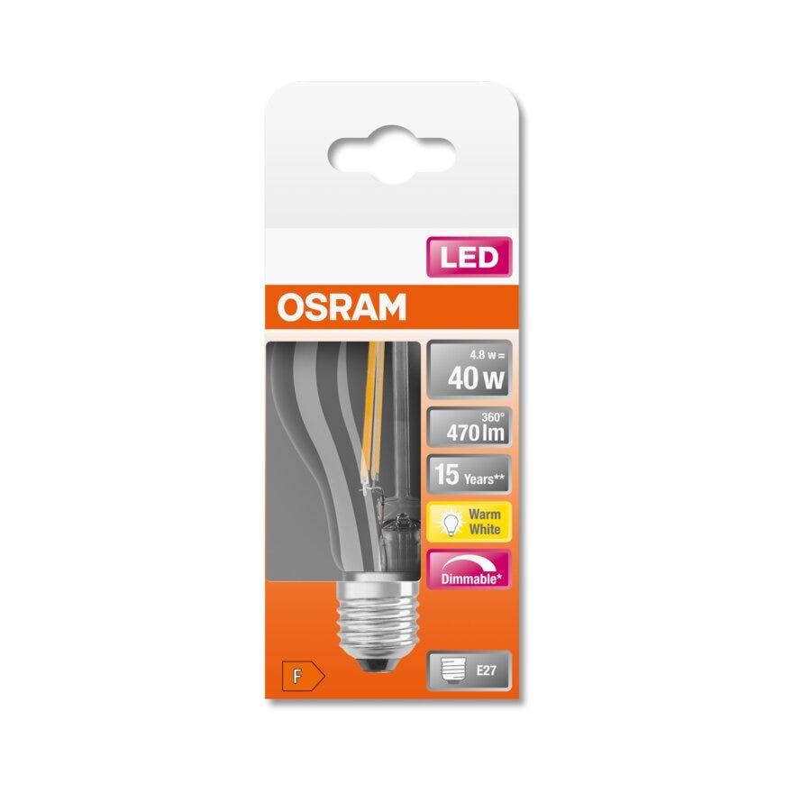 OSRAM LED lyspære i Klar