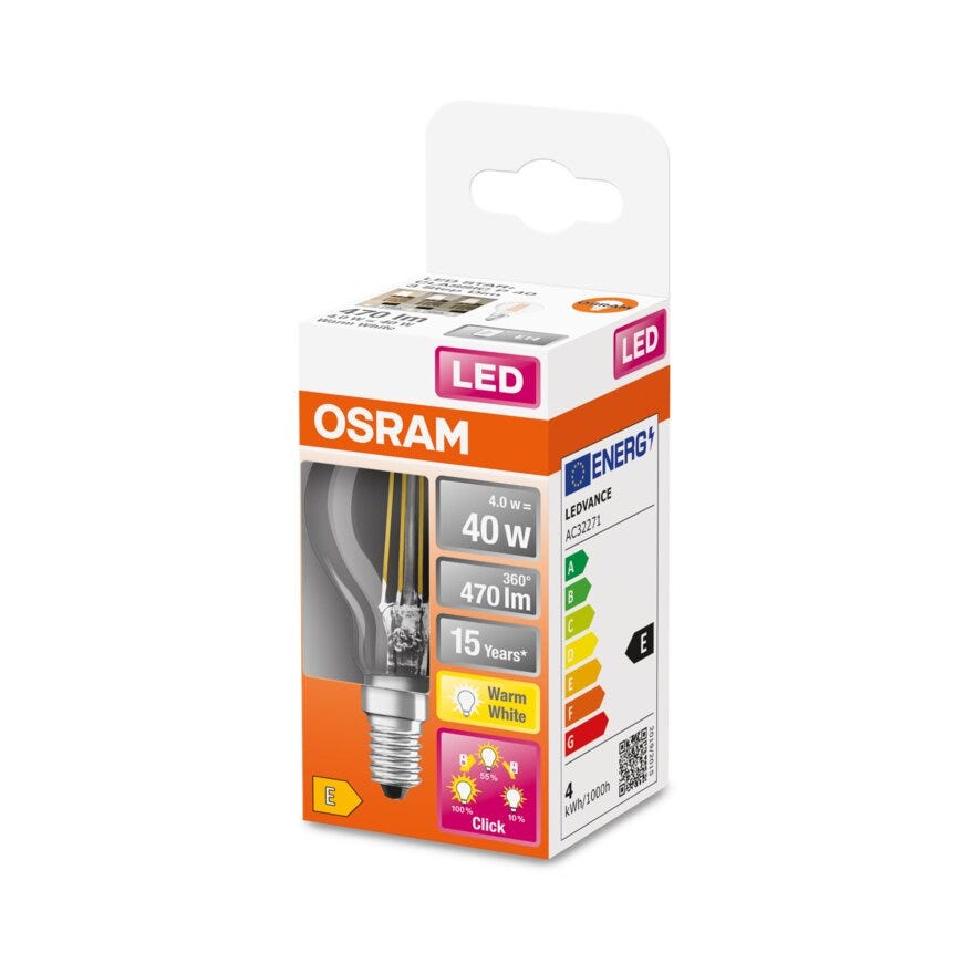 OSRAM LED lyspære i Klar