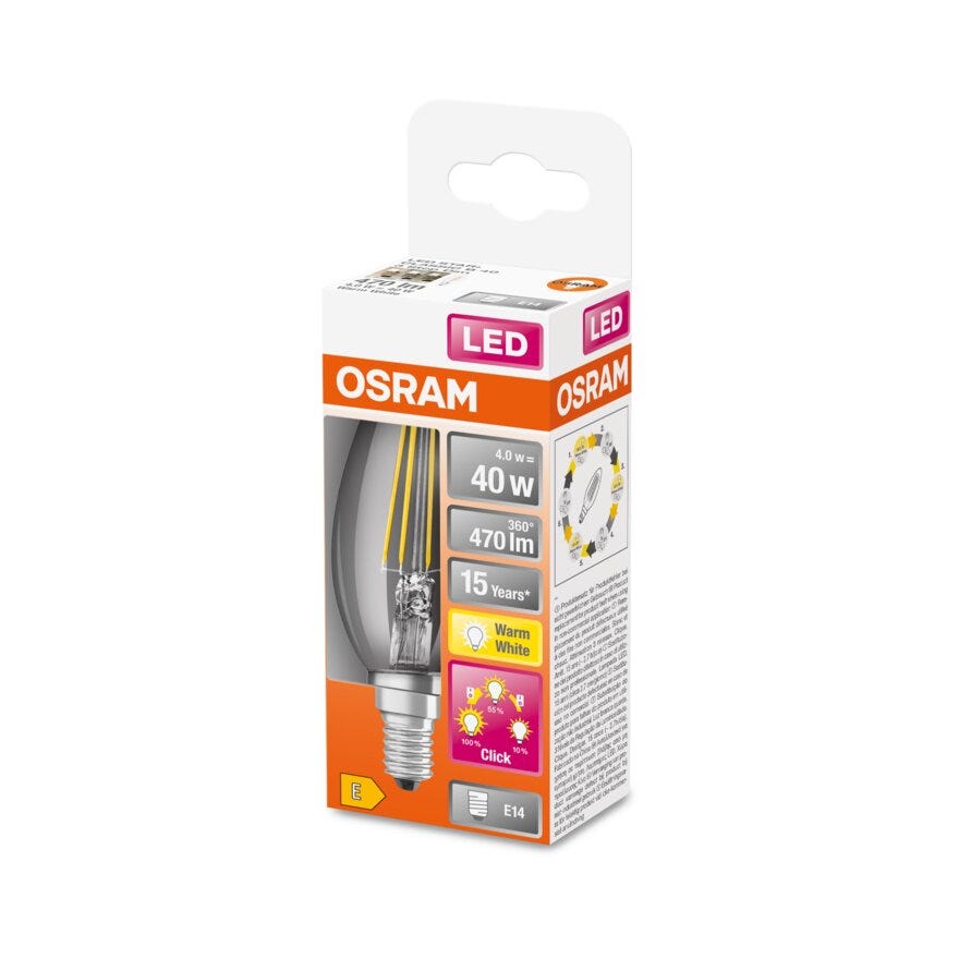 OSRAM LED lyspære i Klar
