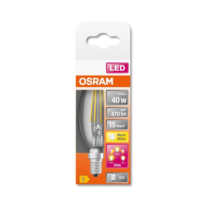 OSRAM LED lyspære i Klar