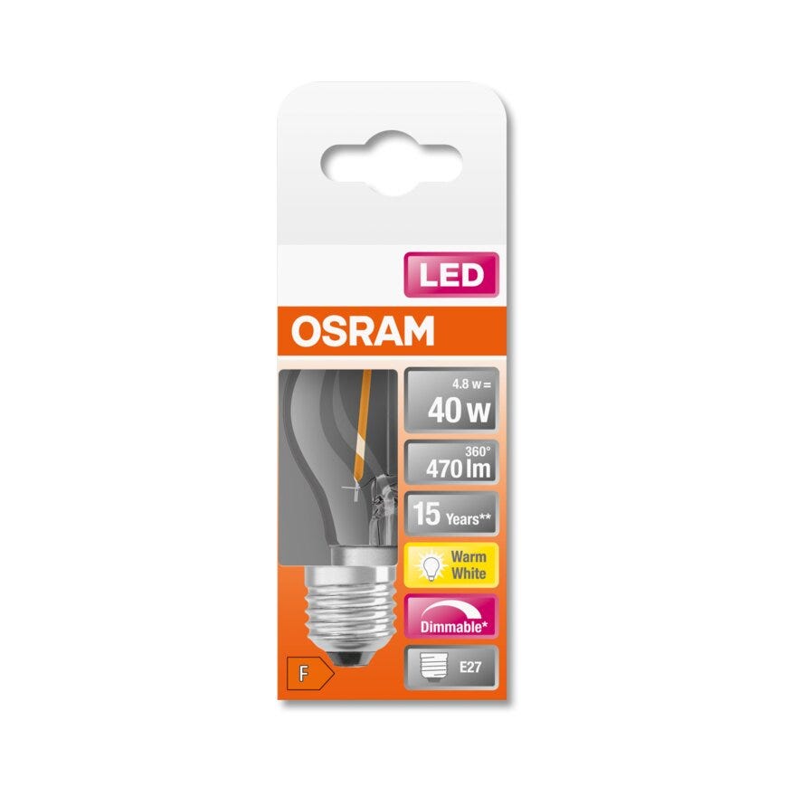 OSRAM LED lyspære i Klar