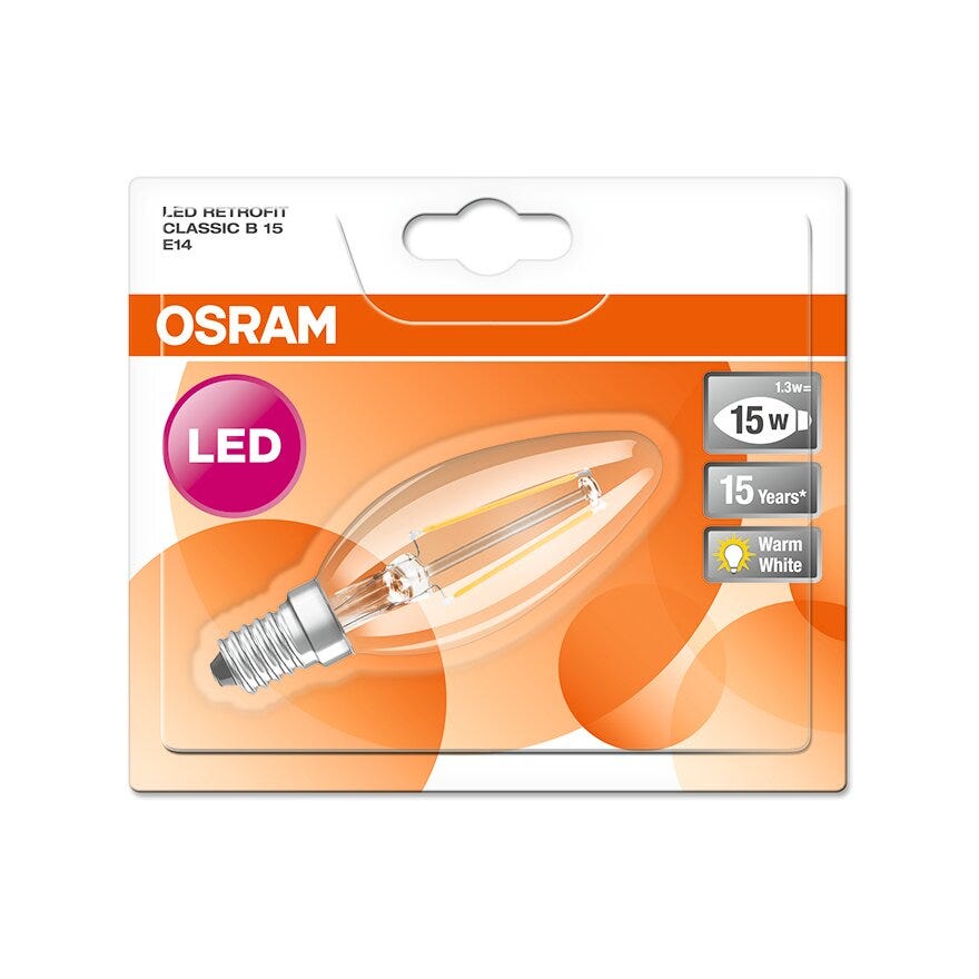 OSRAM LED lyspære i Klar