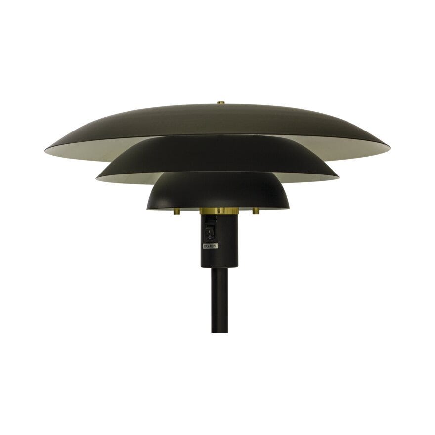 Aneta Lighting VALENCIA Gulvlampe H150 cm i Svart