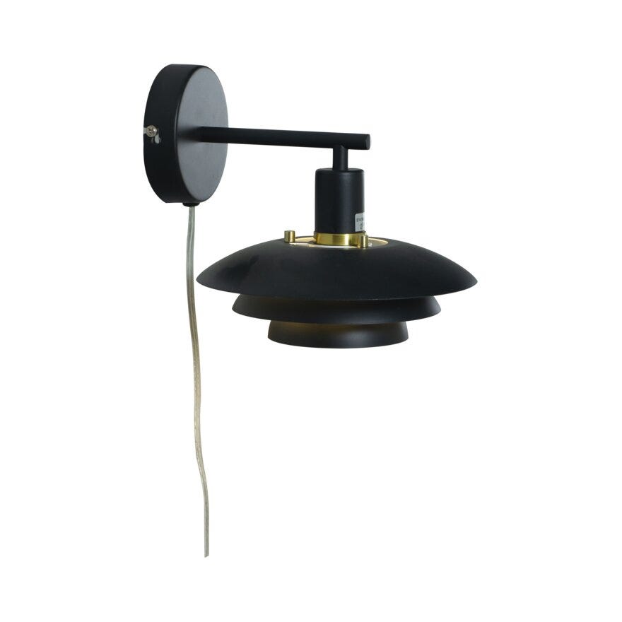 Aneta Lighting VALENCIA Vegglampe H19 cm i Svart