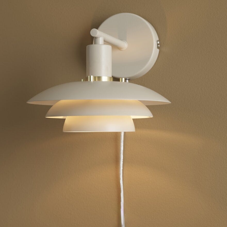 Aneta Lighting VALENCIA Vegglampe H19 cm i Beige/natur