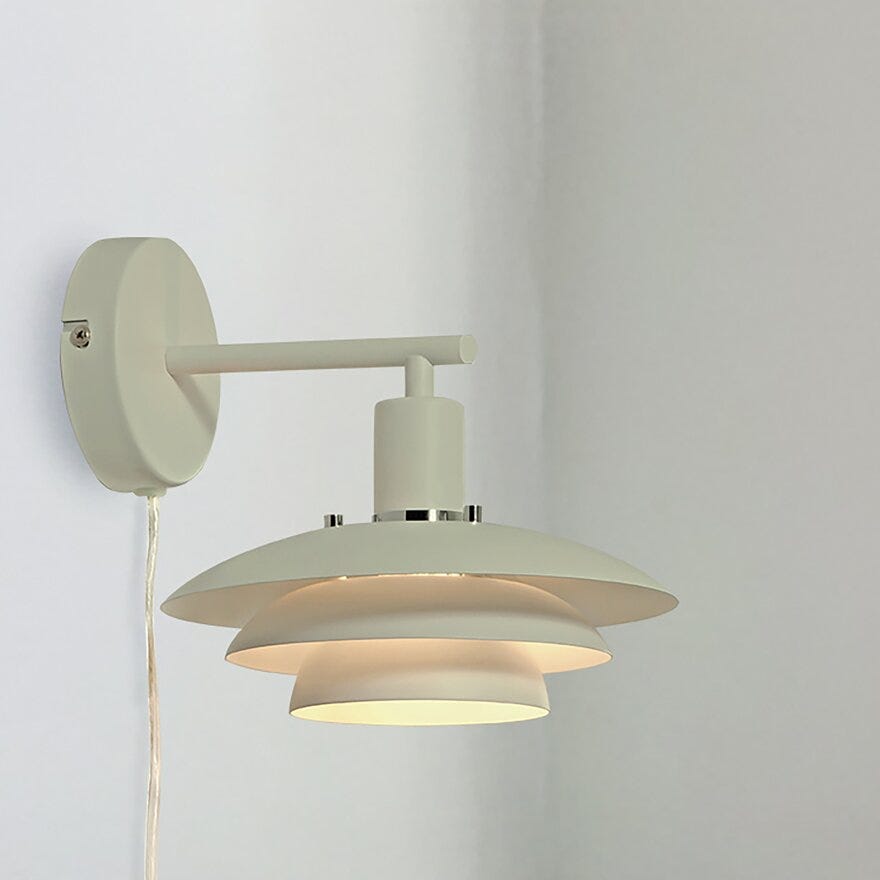 Aneta Lighting VALENCIA Vegglampe H19 cm i Beige/natur