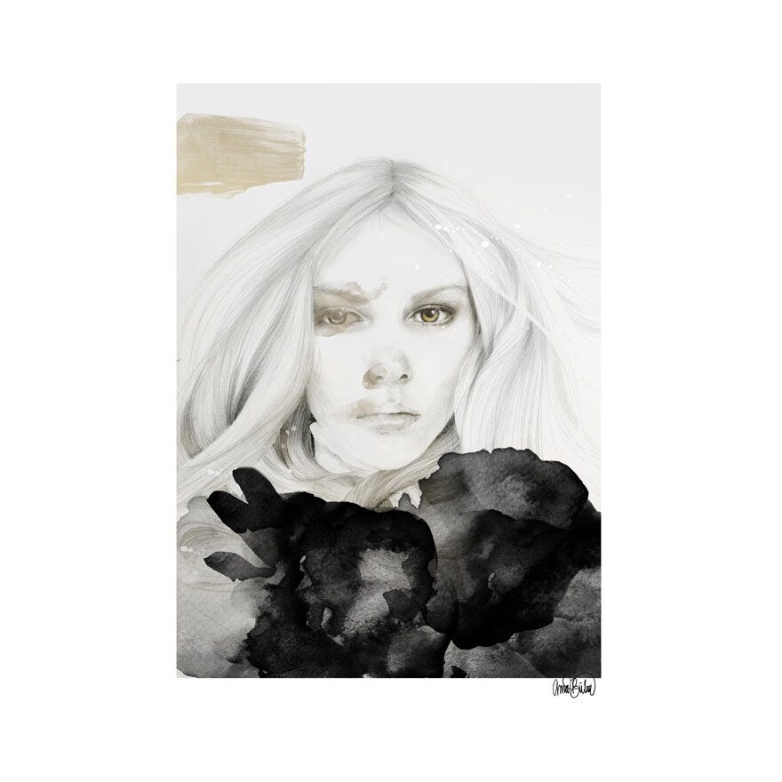 Anna Bülow ANNA BÜLOW Kunsttrykk 50x70 cm i Hvit designet av Anna Bülow