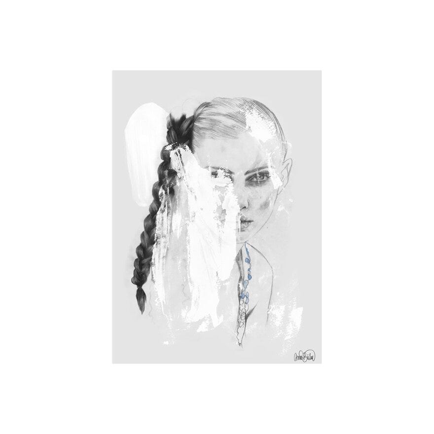 Anna Bülow ANNA BÜLOW Kunsttrykk 50x70 cm i Grå designet av Anna Bülow