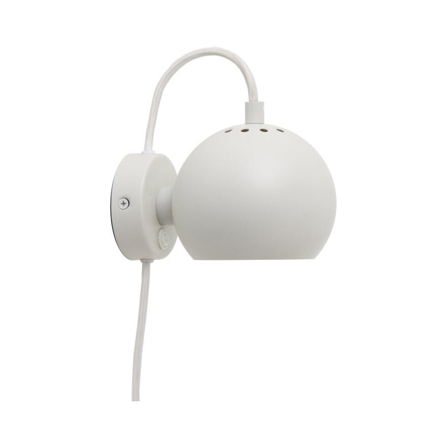 Frandsen BALL Vegglampe Ø12 cm i Hvit