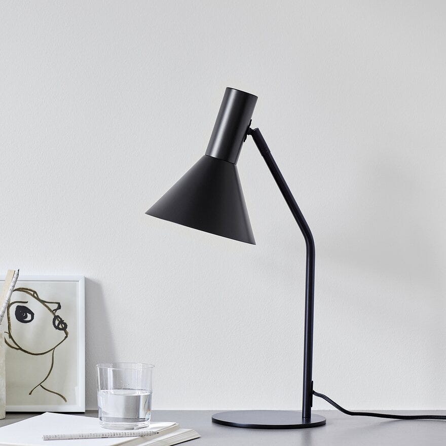 Frandsen LYSS Bordlampe H50 cm i Svart