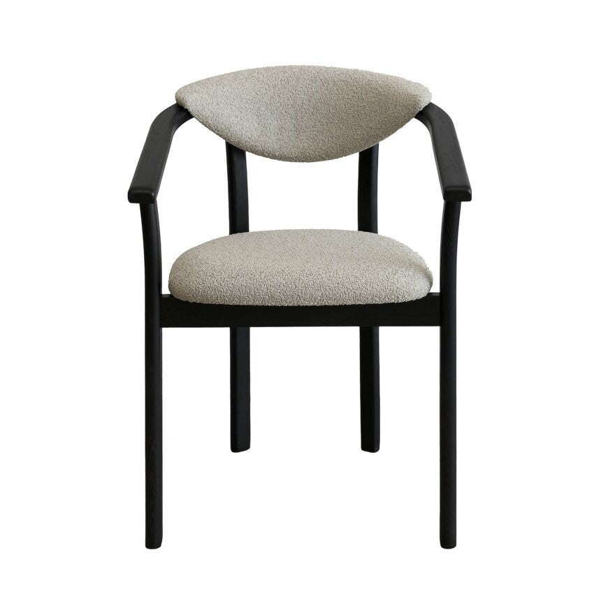 GITTE Spisestol med armlene i Beige/natur