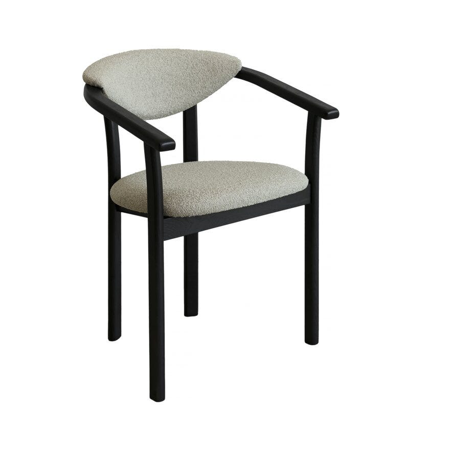 GITTE Spisestol med armlene i Beige/natur