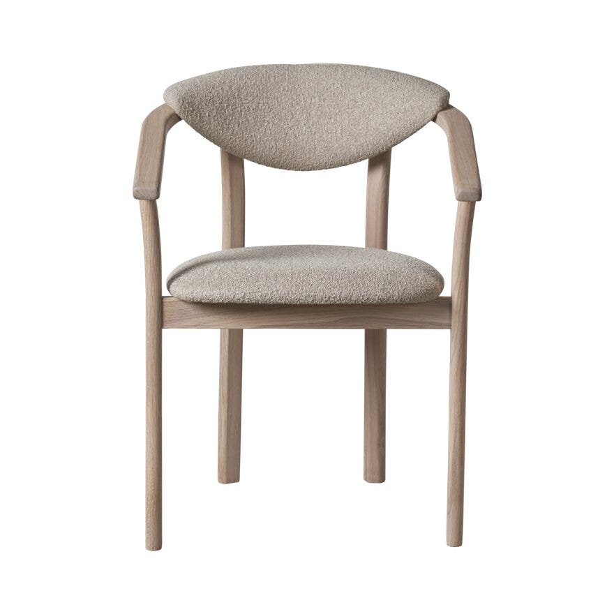 GITTE Spisestol med armlene i Beige/natur