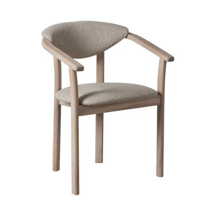 GITTE Spisestol med armlene i Beige/natur