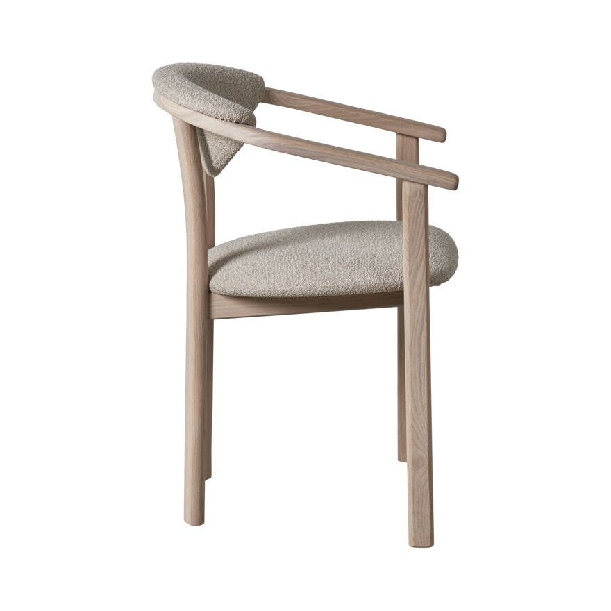 GITTE Spisestol med armlene i Beige/natur