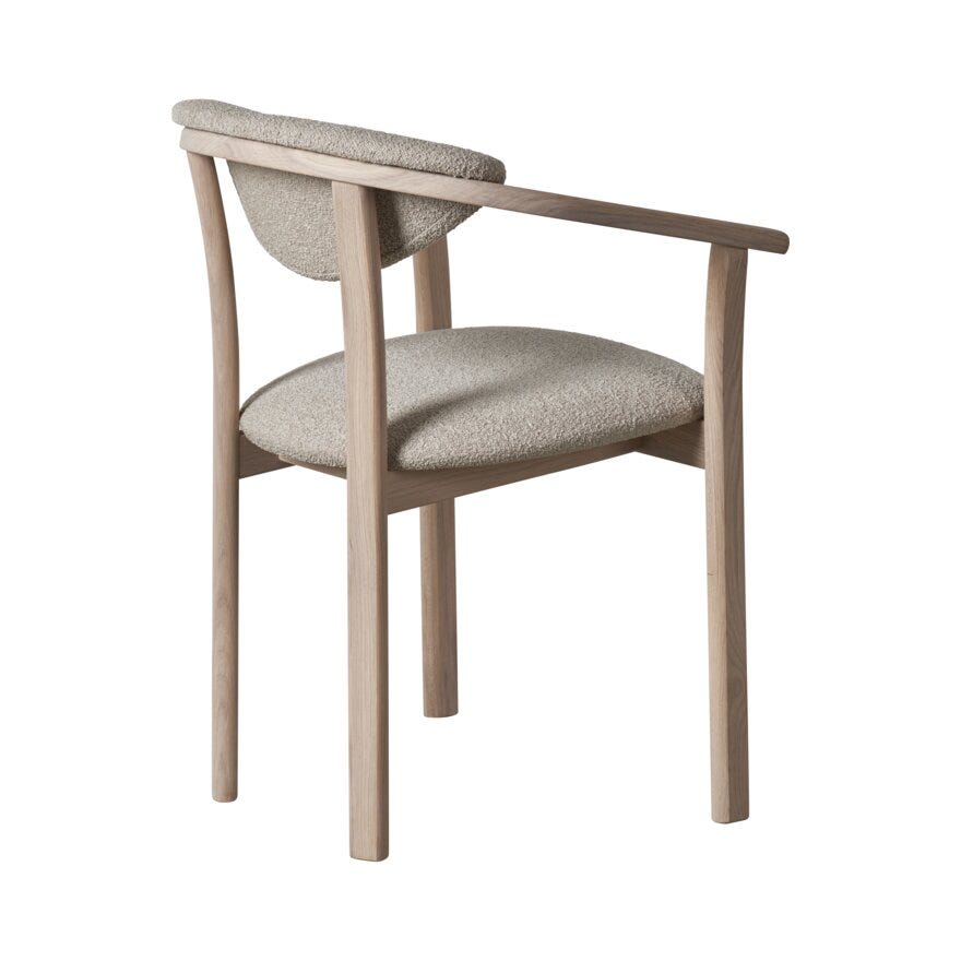GITTE Spisestol med armlene i Beige/natur