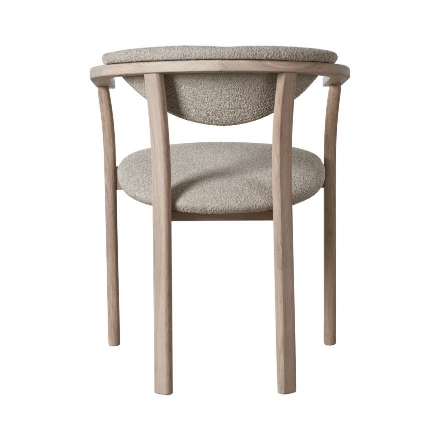 GITTE Spisestol med armlene i Beige/natur