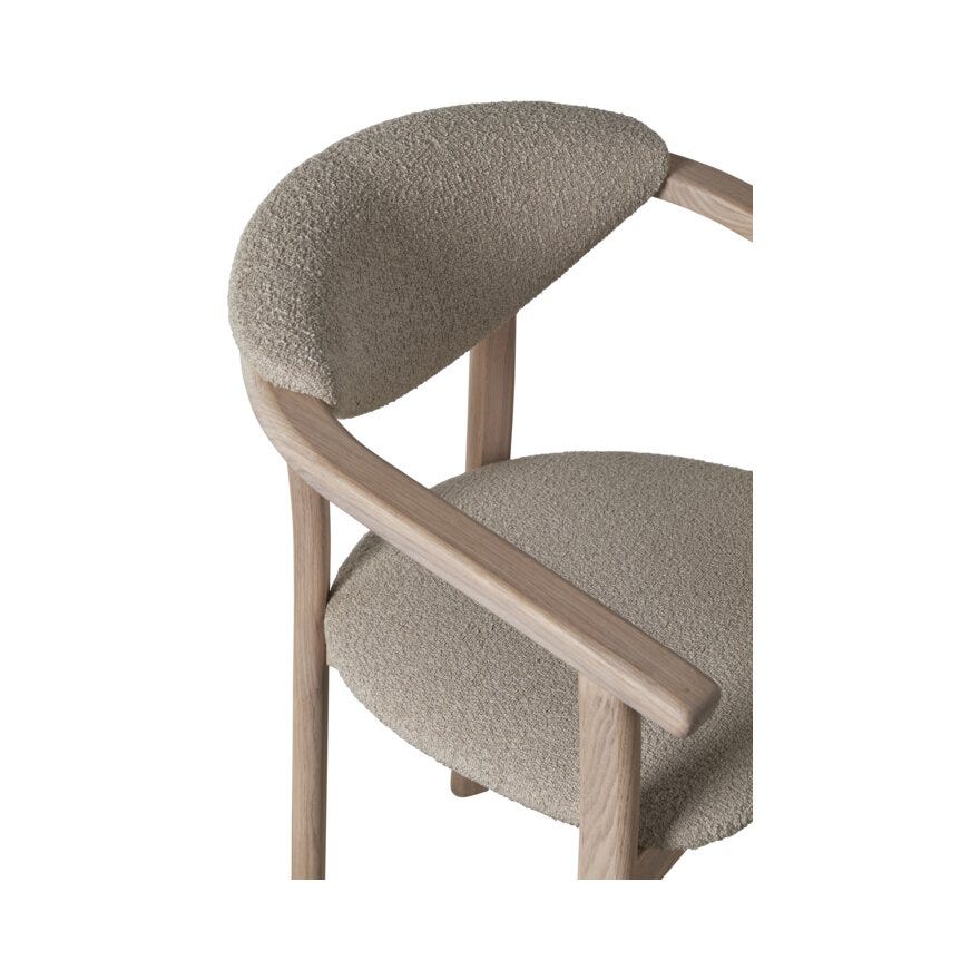 GITTE Spisestol med armlene i Beige/natur