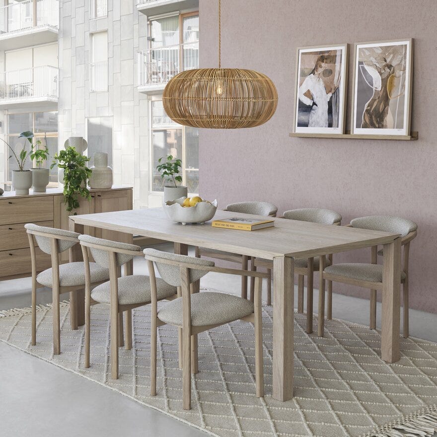 URBAN Spisebord 100x200 cm i Beige/natur