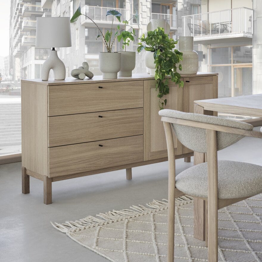 URBAN Skjenk B:160 cm i Beige/natur