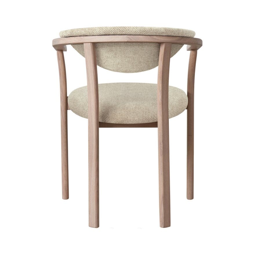 GITTE Spisestol med armlene i Beige/natur