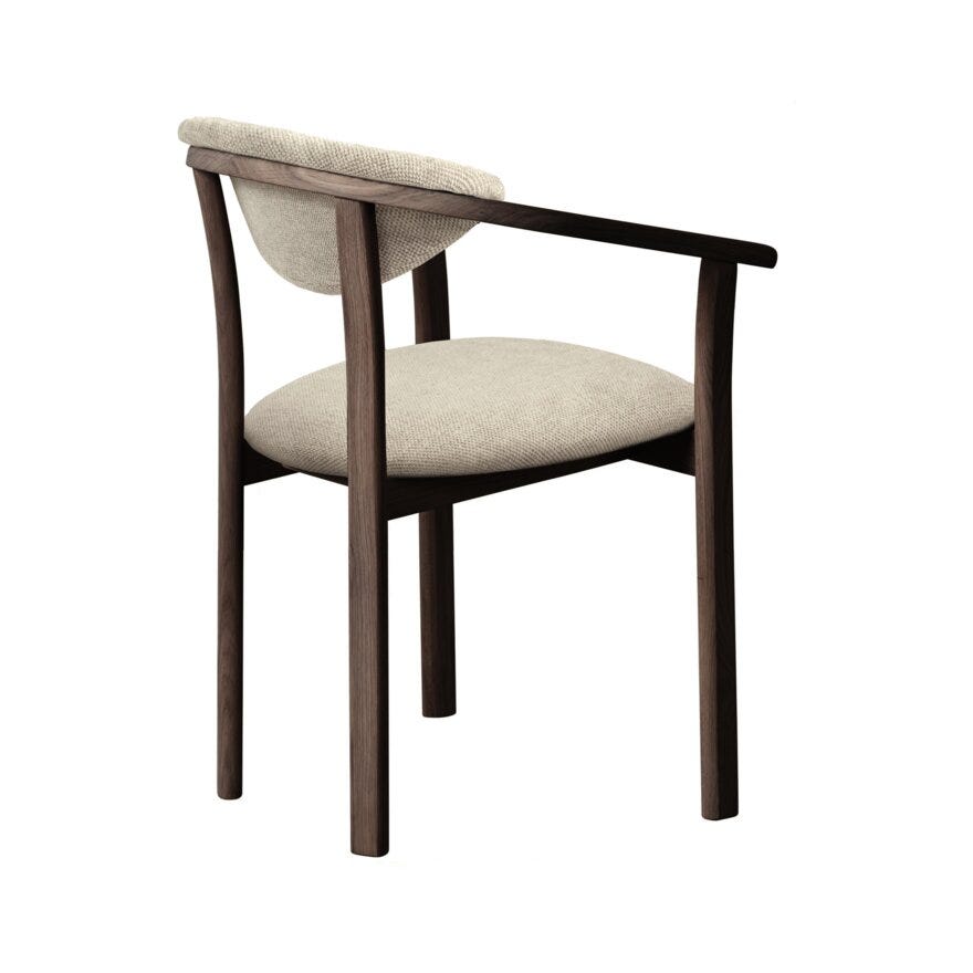 GITTE Spisestol med armlene i Beige/natur