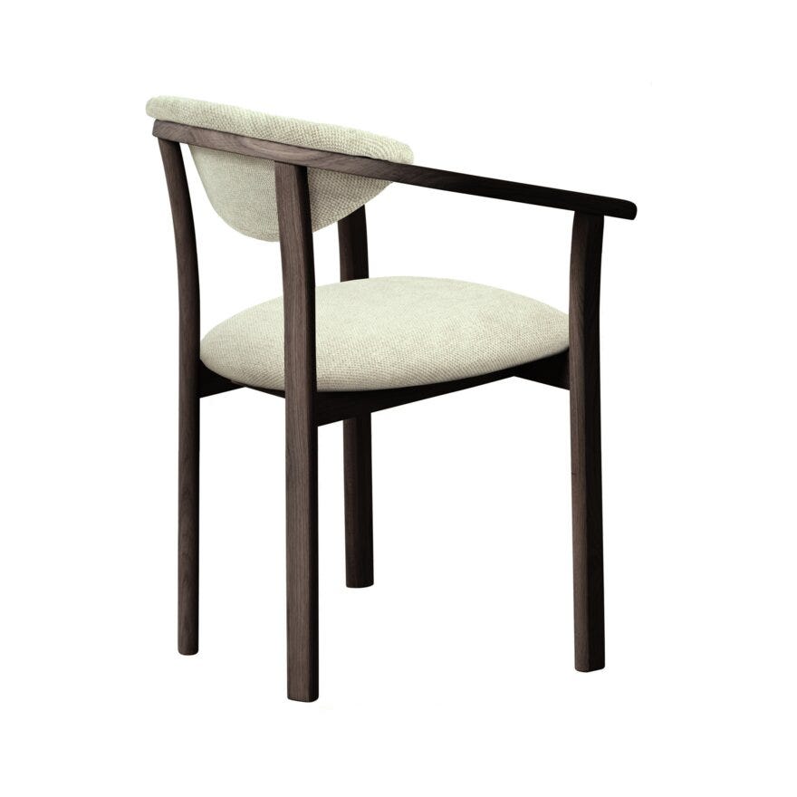 GITTE Spisestol med armlene i Beige/natur