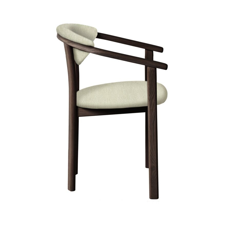 GITTE Spisestol med armlene i Beige/natur