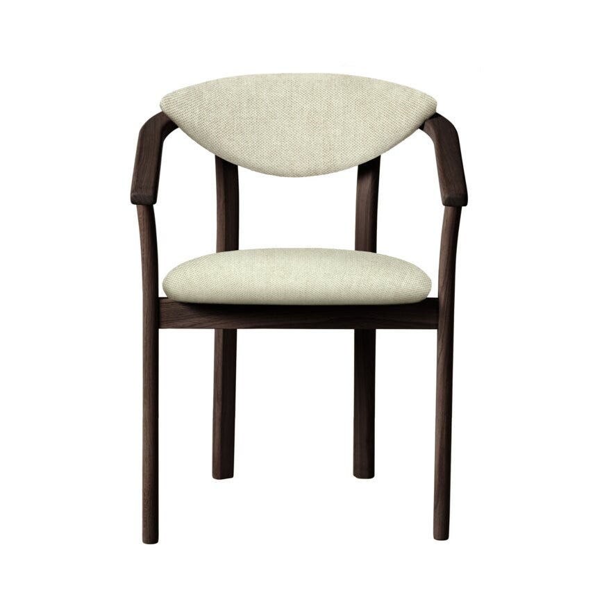 GITTE Spisestol med armlene i Beige/natur