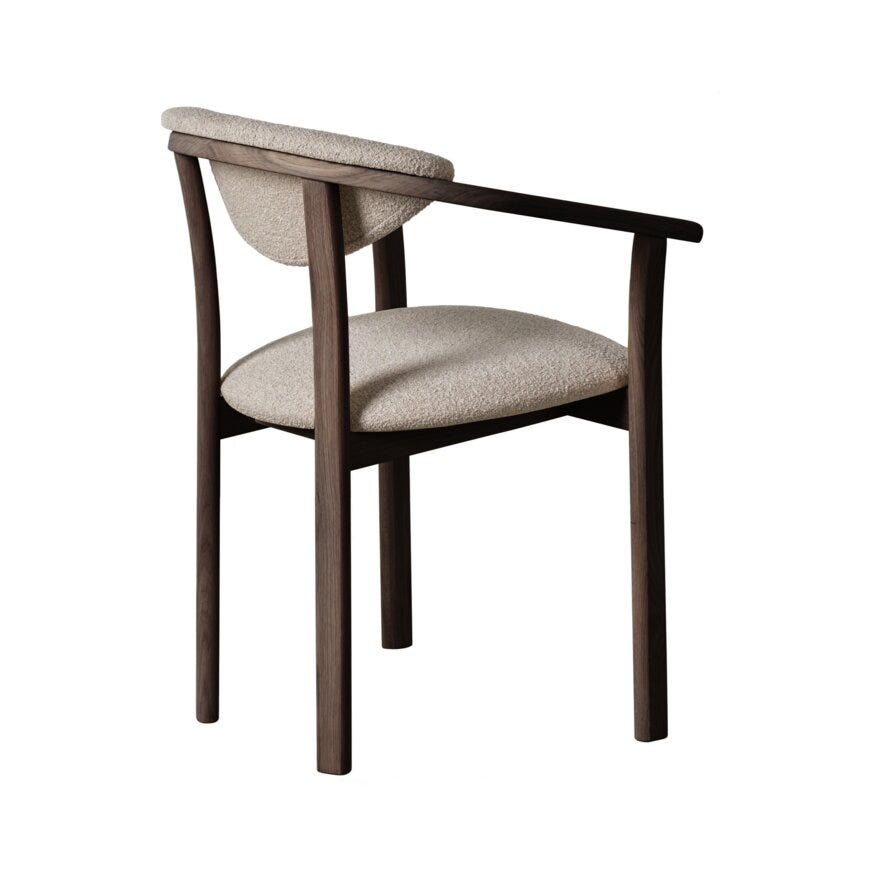 GITTE Spisestol med armlene i Beige/natur
