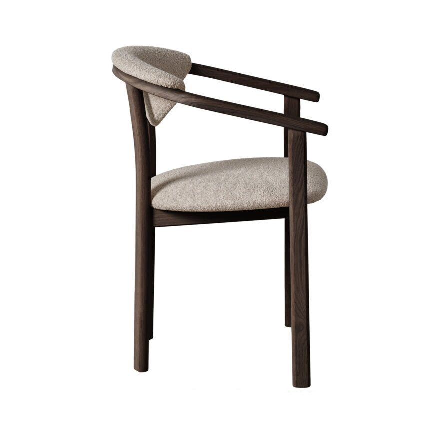 GITTE Spisestol med armlene i Beige/natur