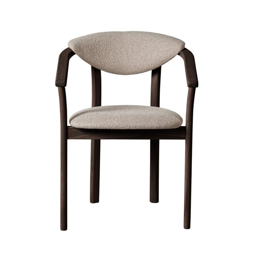 GITTE Spisestol med armlene i Beige/natur