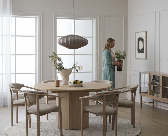 HONEY Spisebord Ø138 cm i Beige/natur