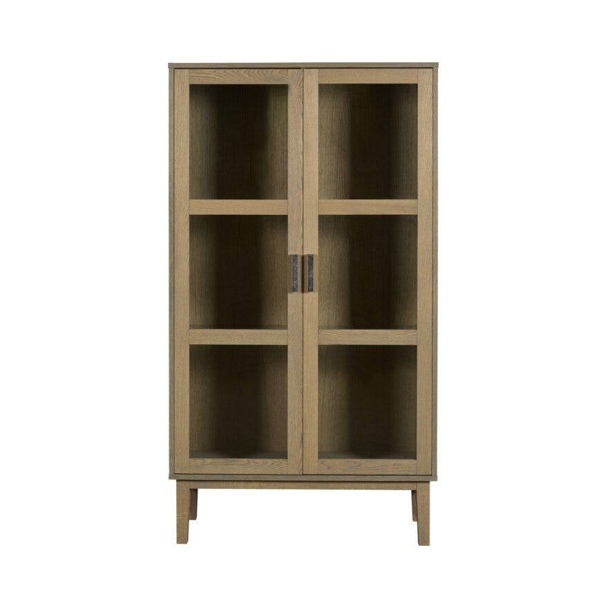 ZERMATT Vitrineskap B:100 cm i Beige/natur