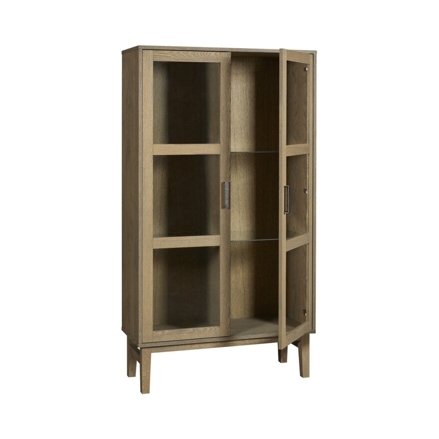 ZERMATT Vitrineskap B:100 cm i Beige/natur