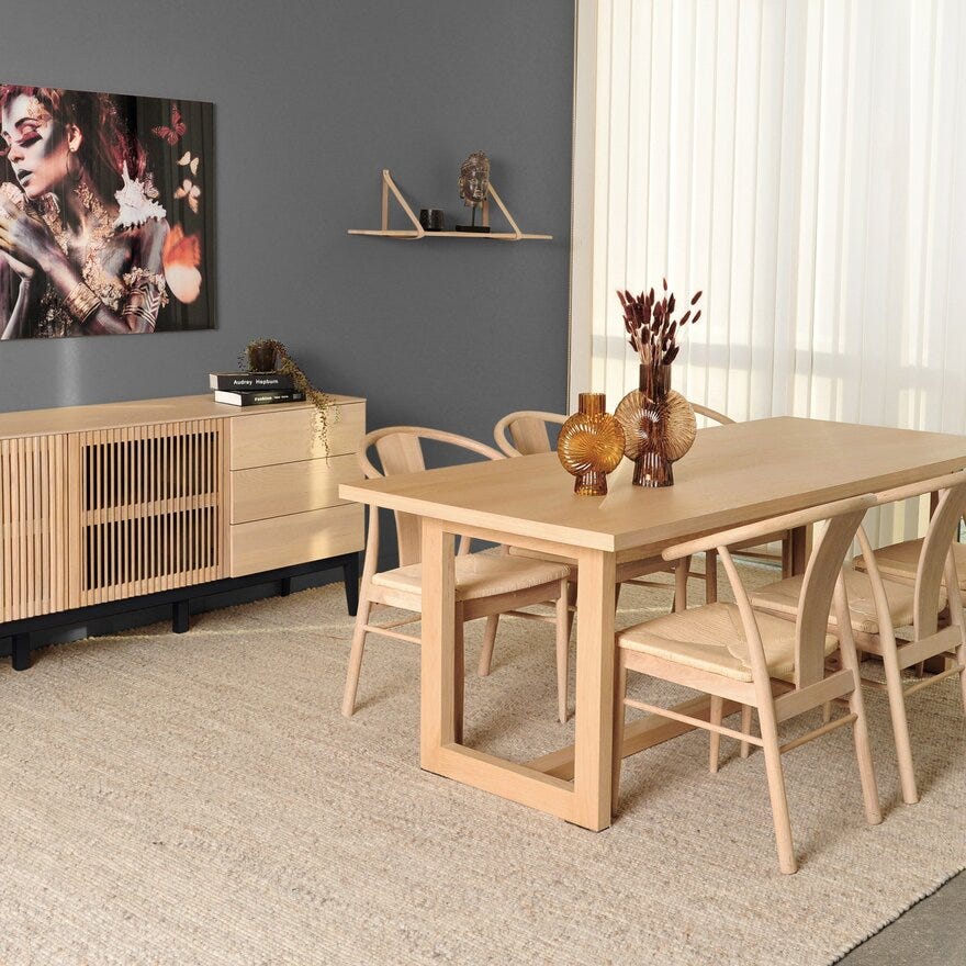 FRIKK Vegghylle 100x20 cm i Beige/natur