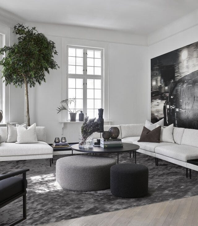 Signature Collection By Halvor Bakke SIGNATURE 210 Hjørnesofa med bord i Hvit designet av Halvor Bakke