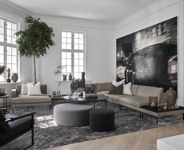 Signature Collection By Halvor Bakke SIGNATURE 210 Hjørnesofa med bord i Beige/natur designet av Halvor Bakke