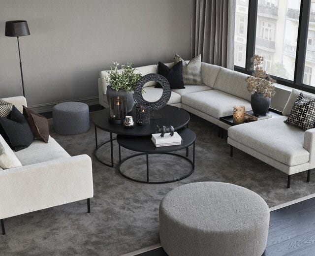 Signature Collection By Halvor Bakke SIGNATURE 210 Hjørnesofa med bord i Beige/natur designet av Halvor Bakke