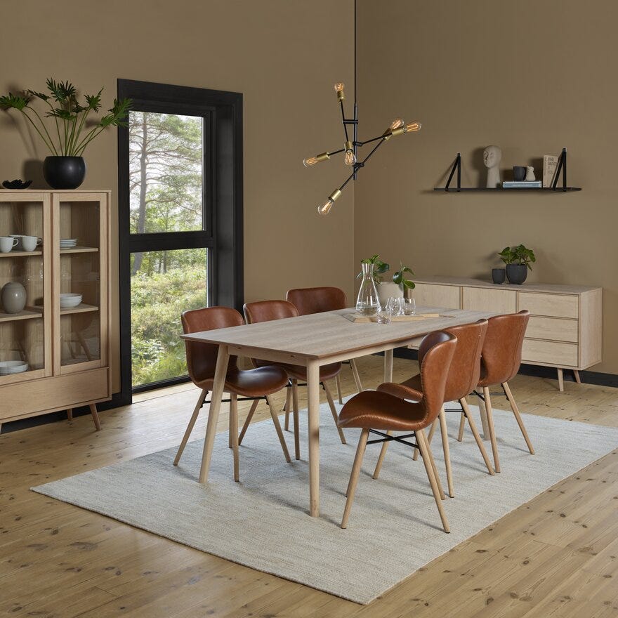 TRONDHEIM Vitrineskap B:85 cm i Beige/natur