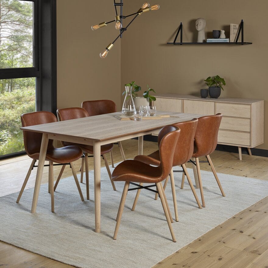 TRONDHEIM Spisebord 180x90 cm i Beige/natur