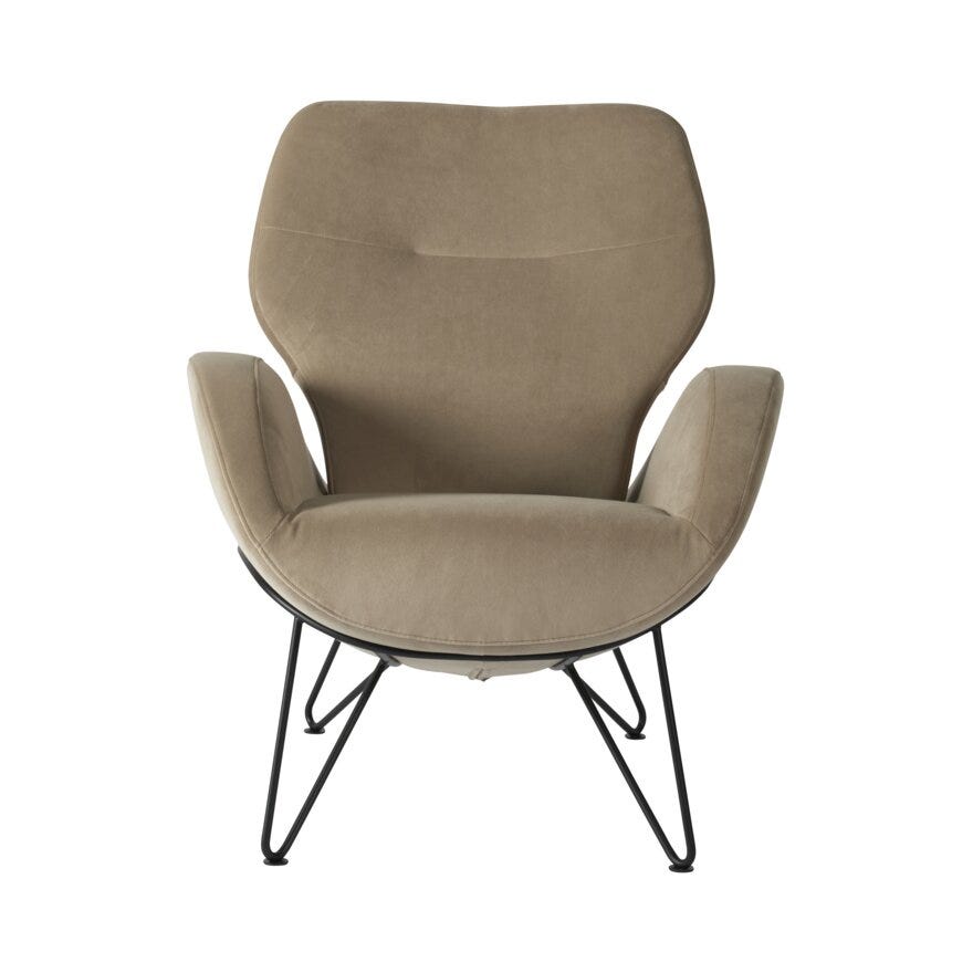 Brunstad PAZ Loungestol 89x75 cm i Beige/natur