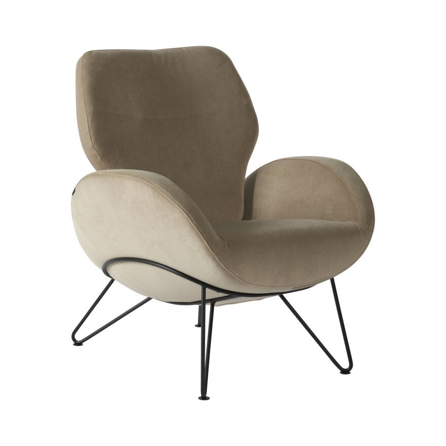 Brunstad PAZ Loungestol 89x75 cm i Beige/natur